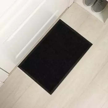 Коврик придверный Доляна «Стандарт», влаговпитывающий, с окантовкой, 4060 см, чёрный