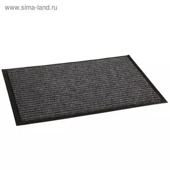 Коврик влаговпитывающий, ребристый, 60х90 см, "Стандарт" серый