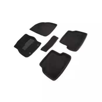 Коврик ворсовый для Ford FOCUS II, 2008-2011, Черный