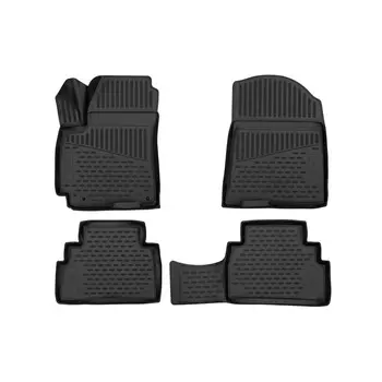 Коврики 3D в салон для Kia Soul (III) 2019-, хб, 4 шт.