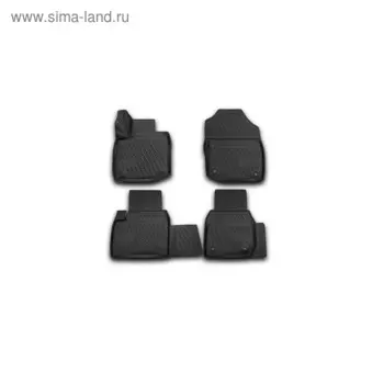 Коврики 3D в салон HONDA Civic 5D, 01/2012-2016, хб., 4 шт. (полиуретан)