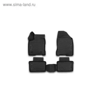 Коврики 3D в салон LADA Vesta, 2015-, 4 шт. (полиуретан)