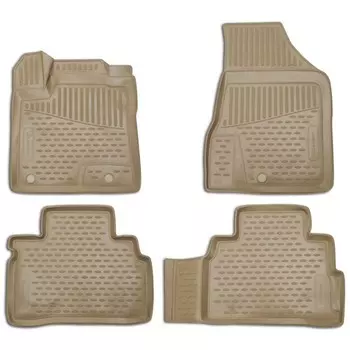 Коврики 3D в салон Nissan Murano, 2016-, 4 шт. цвет бежевый