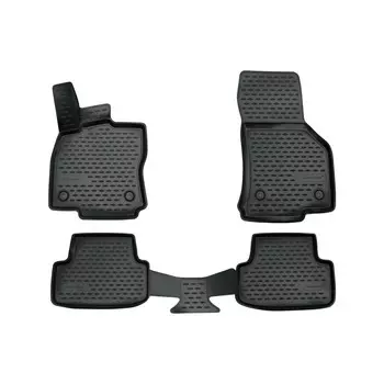 Коврики 3D в салон VW Golf VII, 2013-2016 4 шт. (полиуретан, серые)