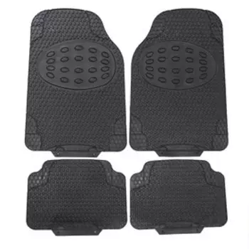 Коврики автомобильные Skyway 008, 4 предмета, резиновый,черный, S01704008