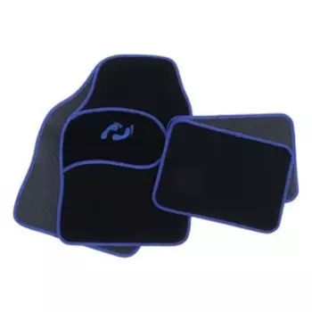 Коврики автомобильные TORSO, ворс, 6242 см, 4330 см, синий, набор 4 шт