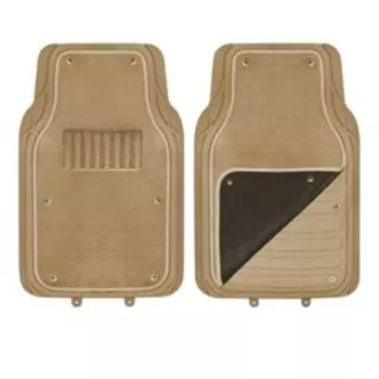 Коврики автомобильные универсальные SKYWAY Cold-1 2 пр. полиуретановый, съемный ковролин, бежевый (п:71x45 см) S01701023