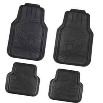 Коврики автомобильные универсальные SKYWAY Hot-7, 71х50 см, 45,5х37,5 см, полиуретановый, черный, набор 4 шт. S01702081