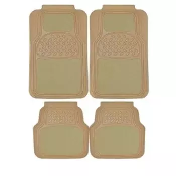 Коврики автомобильные универсальные SKYWAY Snow-1, полиуретановый, с ковролином, бежевый, 73,5x50/48,5x48,5 см, набор 4 шт S01702009