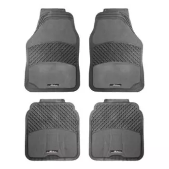 Коврики автомобильные универсальныеAirline ACM-RCM-03, с ворс вставками, серый/черный, набор 4 шт