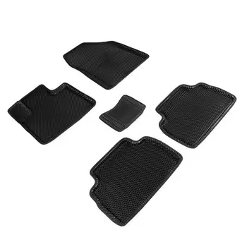 Коврики EVA 3D «Ромб» в салон для Hyundai Santa Fe IV (5 мест) 2018-2020