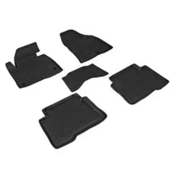 Коврики резиновые с высоким бортом для Hyundai SANTA FE III, 2012-2018