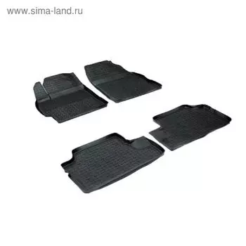 Коврики резиновые с высоким бортом для Mitsubishi PAJERO IV, 2006-