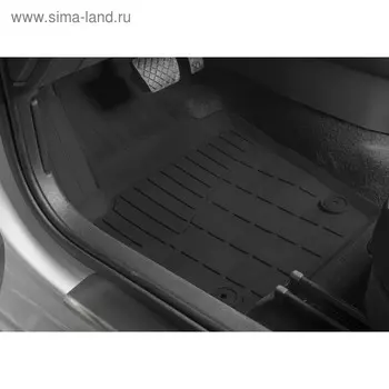 Коврики салона литьевые Rival для Skoda Rapid 2013-2017 2017-н.в., резина, с крепежом, с перемычкой, 5 шт., 65102001