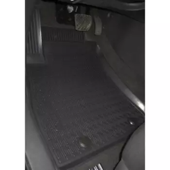 Коврики салона Rival для Nissan Tiida II хэтчбек 5-дв. 2015-н.в., полиуретан, с крепежом, с перемычкой, 5 шт., 14110001