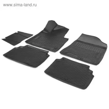 Коврики салона Rival Hyundai Sonata VIII DN8 седан 2019-н.в, полиуретан, 5 шт 12313001