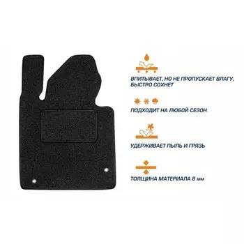 Коврики текстильные AutoFlex Business Mitsubishi Lancer X седан 2007-2017, 6 частей, графит 953787