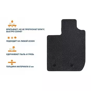 Коврики текстильные AutoFlex Standard Haval Jolion 4WD 2021-н.в, 4 части, графит