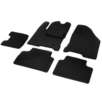 Коврики в салон автомобиля AutoFlex, Lada Vesta, Vesta Cross седан, универсал 2017-н.в., текстиль, графит, 5 частей, с крепежом, 5600101