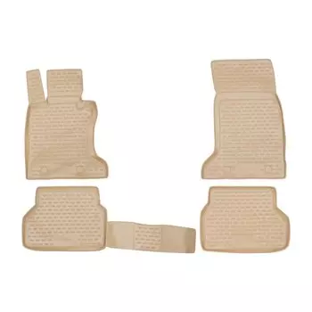 Коврики в салон BMW 5 2003-2010, сед., 4 шт. (полиуретан, бежевые)