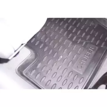 Коврики в салон DODGE Caliber 2006-2016, 4 шт. (полиуретан, серые)