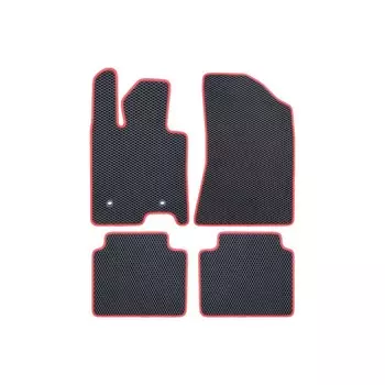 Коврики в салон EVA для Kia K5 III 2020-, седан,(красная окантовка), 4 шт.