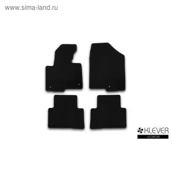 Коврики в салон Klever Econom Hyundai Santa Fe АКПП 2012-2016, кросс., 4 шт. (текстиль)