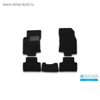 Коврики в салон Klever Premium Nissan Qashqai, 2014-2016, кросс., сборка РФ, 5 шт, текстиль