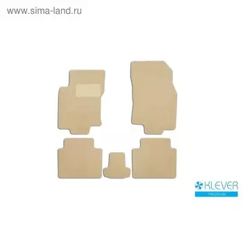 Коврики в салон Klever Premium Nissan X-Trail 2014-2016, внед., 5 шт. (текстиль, бежевые)