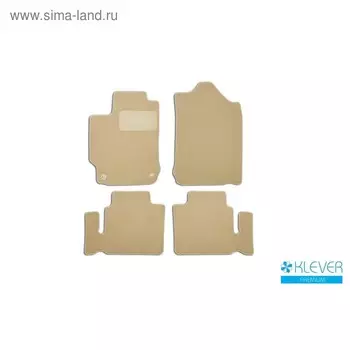 Коврики в салон Klever Premium Toyota Camry 2011-2016, сед., 4 шт. (текстиль, бежевые)