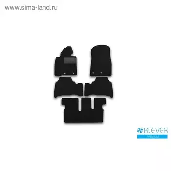 Коврики в салон Klever Premium Toyota Land Cruiser 200, 7 мест, АКПП, 2012-2016 внед., 5 шт