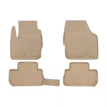 Коврики в салон LAND ROVER Freelander 2007-01/2013, 4 шт. (полиуретан, бежевые)