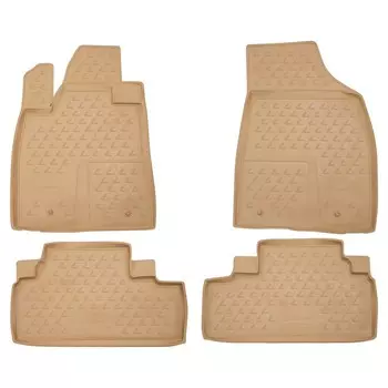 Коврики в салон LEXUS RX 350, 2012-2016, 4 шт. (полиуретан, бежевые)