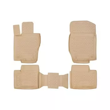 Коврики в салон MERCEDES-BENZ M-Class W164 2006-2016, 4 шт. (полиуретан, бежевые)