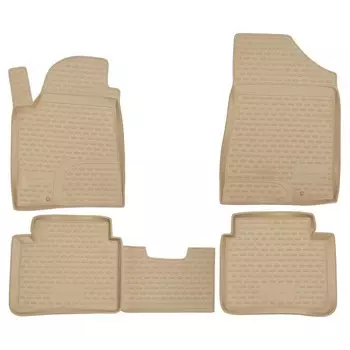 Коврики в салон NISSAN Teana II 2008-2014, 4 шт. (полиуретан, бежевые)