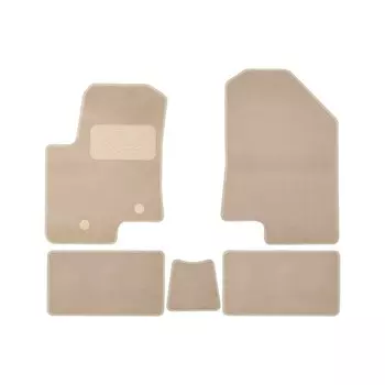 Коврики в салон Premium для Changan CS35Plus 2021-, кроссовер, 5 шт (текстиль, цвет бежевый)