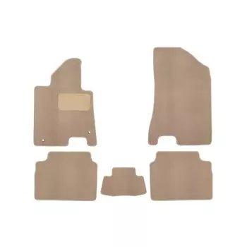 Коврики в салон Premium для Kia K5 2020-, седан, 5 шт. (текстиль, цвет бежевый)