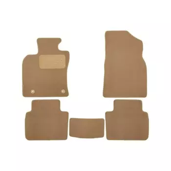 Коврики в салон Premium для Toyota Camry, 2017-2021, 2020-, седан, 5 шт. (текстиль, цвет бежевый)