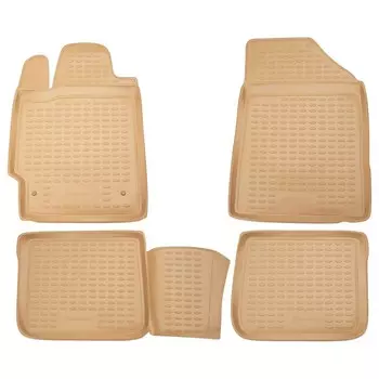 Коврики в салон TOYOTA Camry 07/2006-12/2011, 4 шт. (полиуретан, бежевые)