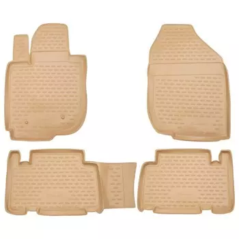 Коврики в салон TOYOTA RAV4 01/2006-2010, 4 шт.(полиуретан, бежевые)
