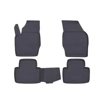 Коврики в салон VOLVO XC90 2002-2015, 4 шт. (полиуретан, серые)