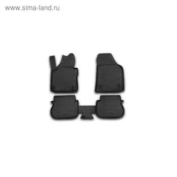 Коврики в салон VW Caddy, 10/2007-2016 5 дв. 4 шт. (полиуретан)