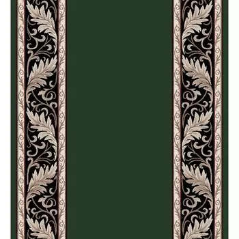Ковровая дорожка Colizey, размер 120x2500 см, дизайн green