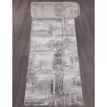Ковровая дорожка Arda Mardan, размер 80x2500 см, цвет coken d.grey/k.grey