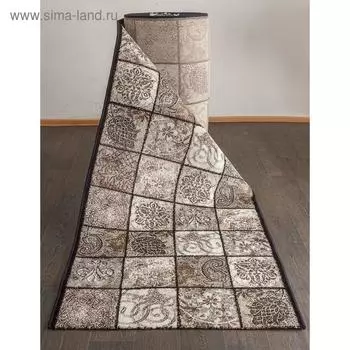 Ковровая дорожка Merinos Valencia Deluxe, размер 120x2500 см, цвет brown
