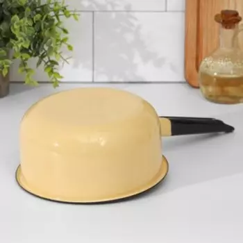 Ковш без деколи, 1,5 л, индукция, цвет палевый