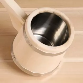 Ковш - черпак для бани и сауны «Емеля», 500 мл, липа, нержавеющая вставка, 54 см, «Добропаровъ»