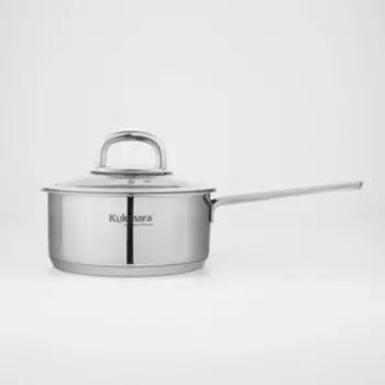 Ковш SAFIA, 1,2 л, d=16 см, стеклянная крышка, металлическая ручка