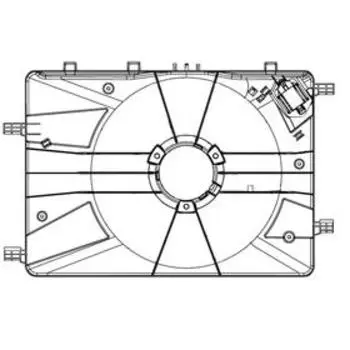 Кожух вентилятора охлаждения Cruze (09-) Chevrolet 13267633, LUZAR LFS 0550