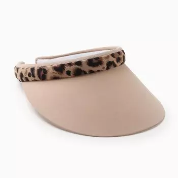 Козырёк MINAKU Leopard, пудровый, размер 56-58